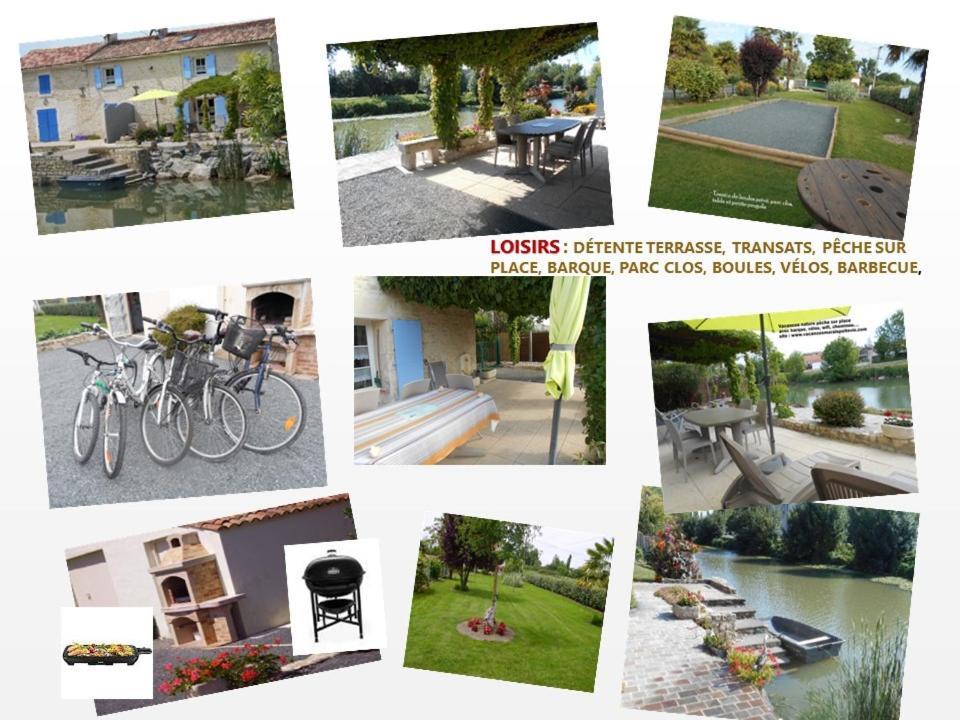 Marais Poitevin Bord Riviere Peche ,Barque, Velos, Wifi, Linge, Cheminee, Cuisine, Terrain De Boules La Taillee Buitenkant foto